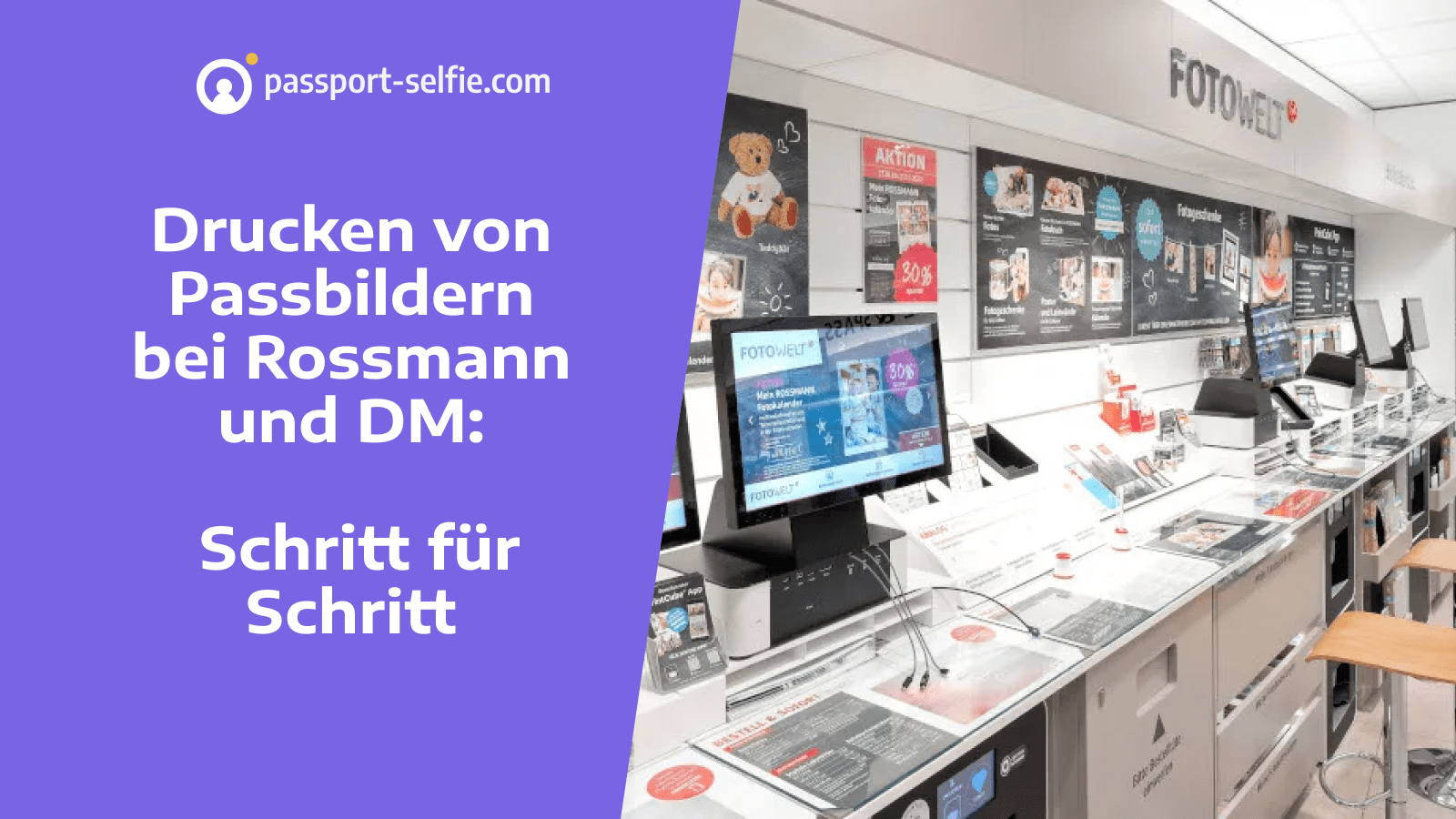 Drucken von Passbildern bei Rossmann und DM Schritt für Schritt