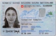 Passbild für den schweizerischen Personalausweis