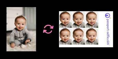 Baby passport photo processing example