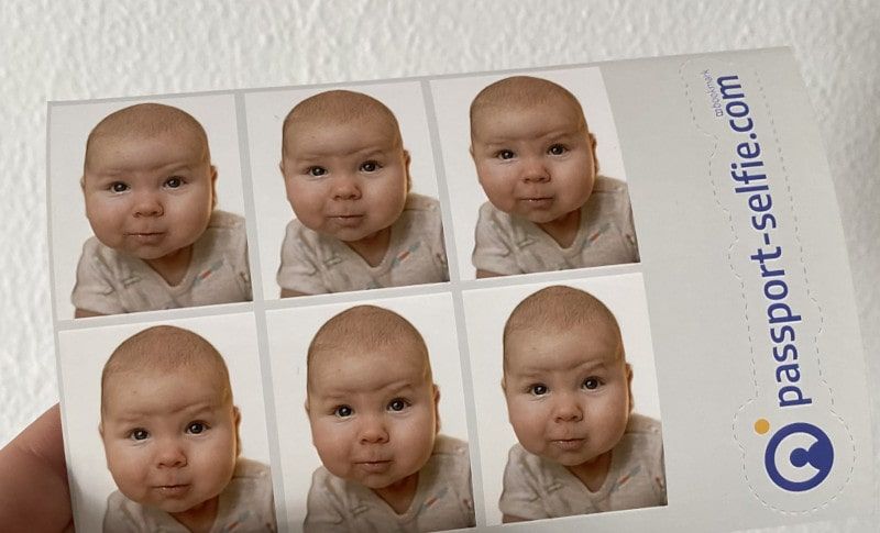 Biometrische Fotoverarbeitung eines Babys