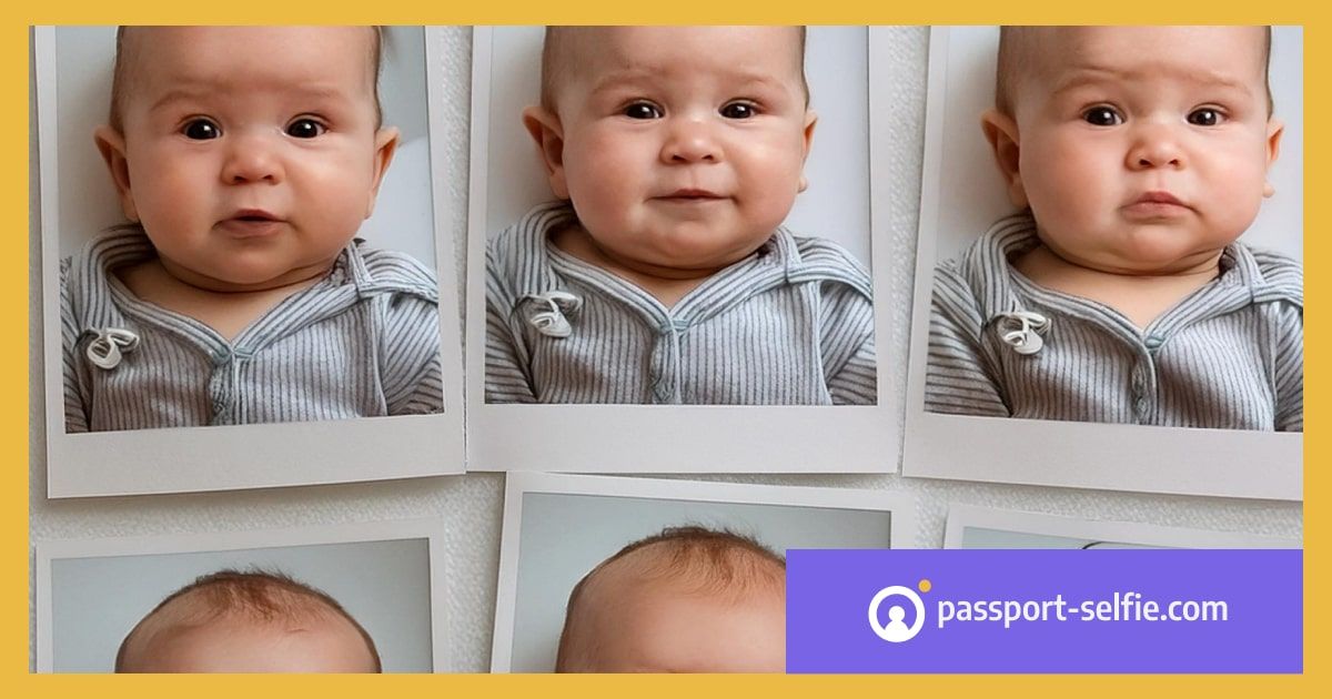 Exemple de photo de passeport conforme pour bébé